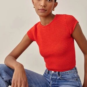 Reformation Knit Open Knit Sweater